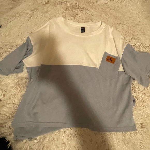 Cropped Short sleeve Color block Tee - Picture 3 of 4